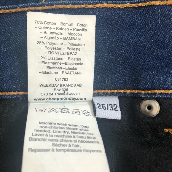 CHEAP MONDAY SKINNY JEANS - Picture 6 of 8